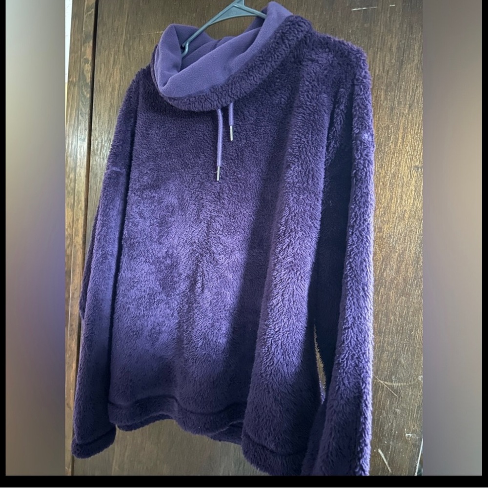 Champion Women's Plush Purple Cowl Neck Sweater Large